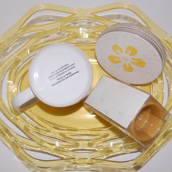 NWOT Michaels Kitchen Set: Mug, Coasters, Napkin Rings, & Basket - Picture 9 of 10